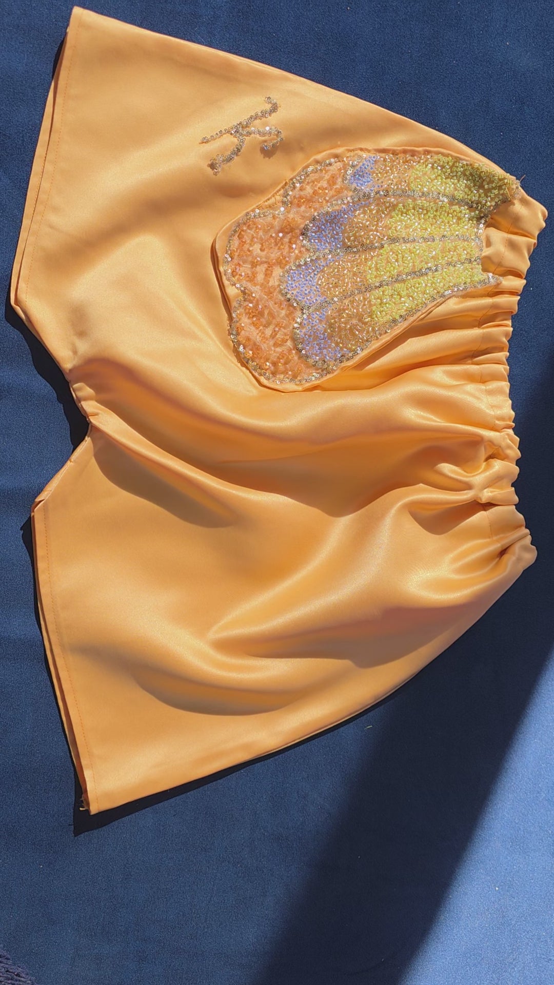 Premium embellished gold shorts